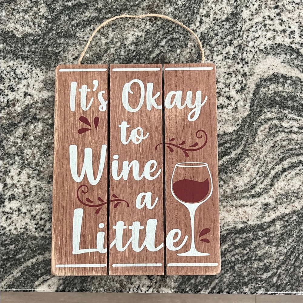 Wooden Wine Themed Wall Sign